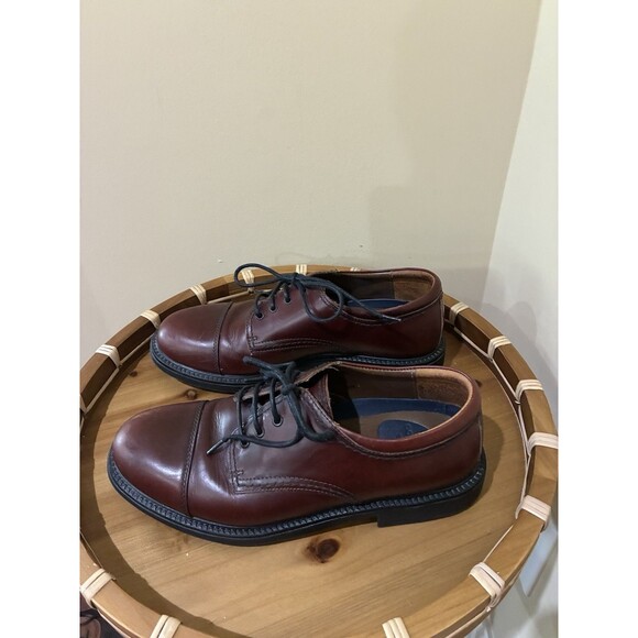 DOCKERS Mens Shoes  Size 8M Brown Leather Dress Oxfords Lace Up  090-2219 - Picture 2 of 5
